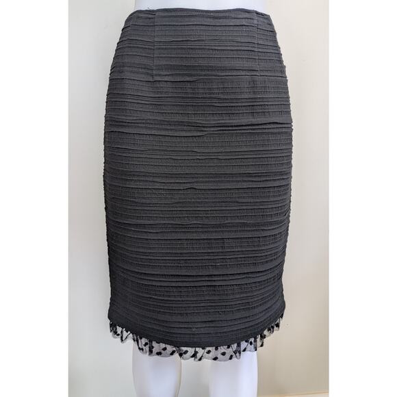 Rickie Freeman Teri Jon Black Skirt Suit 4 Polka Dot Ruffle Trim Cocktail Event - Picture 9 of 12